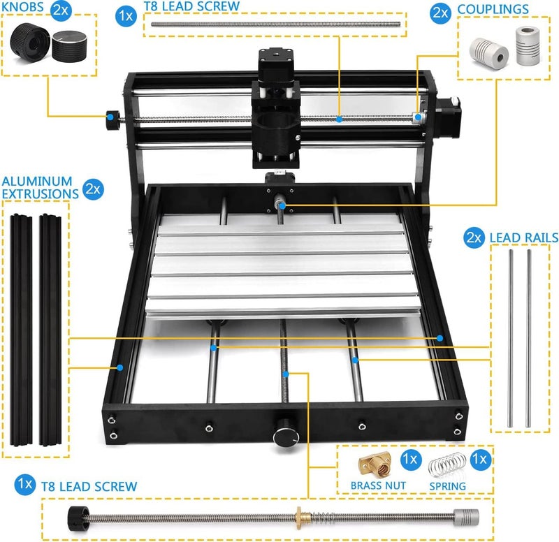 DAEDALUS طقم ترقية 3018 CNC، لترقية المحور X وإطالة المحور Y متوافق مع معظم آلات 3018 CNC راوتر - Image 4